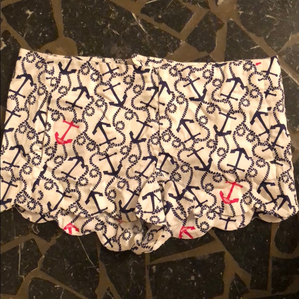Lilly Pulitzer scalloped anchor shorts